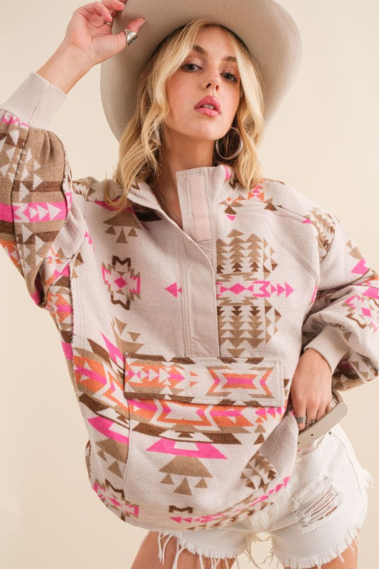 BB Western Aztec Western Pullover