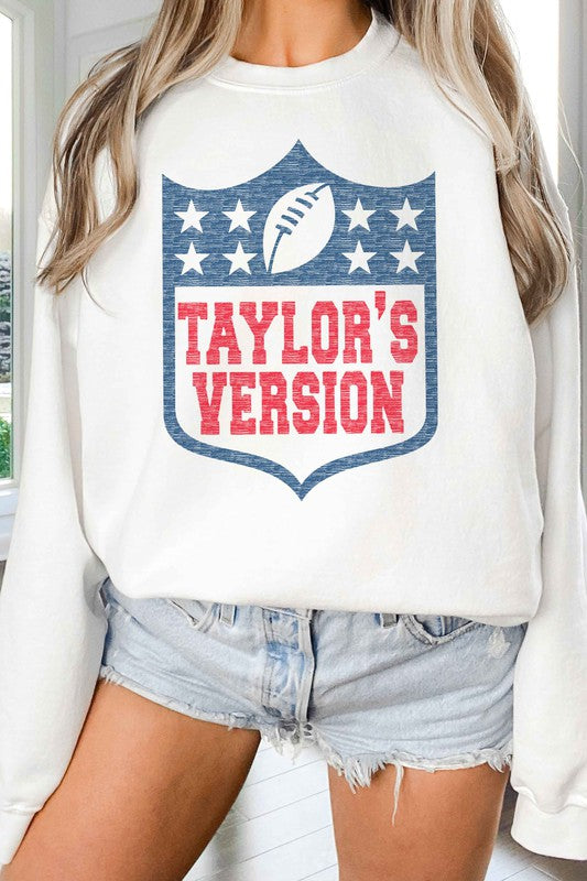 NFL Taylor Swift TAYLORS VERSION FOOTBALL GRAPHIC SWEATSHIRT