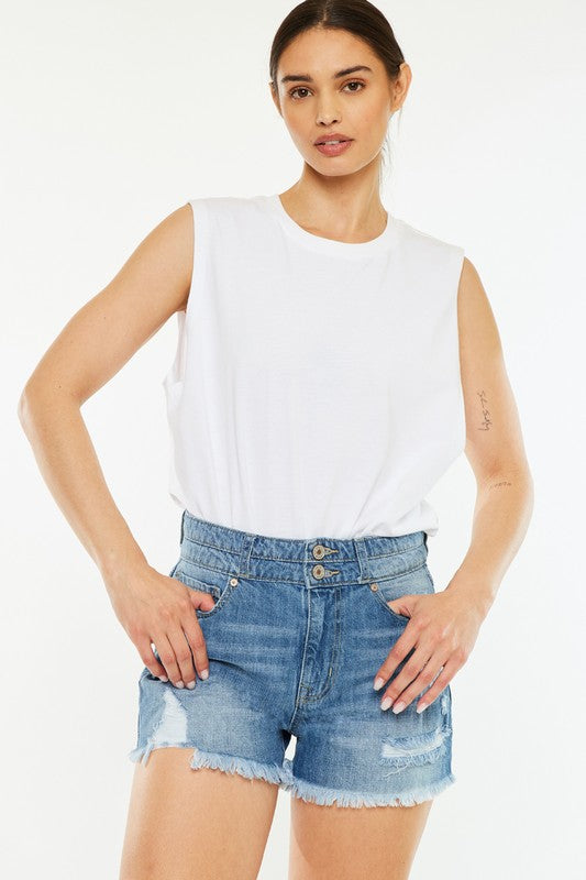 Kancan High Rise Mom Shorts