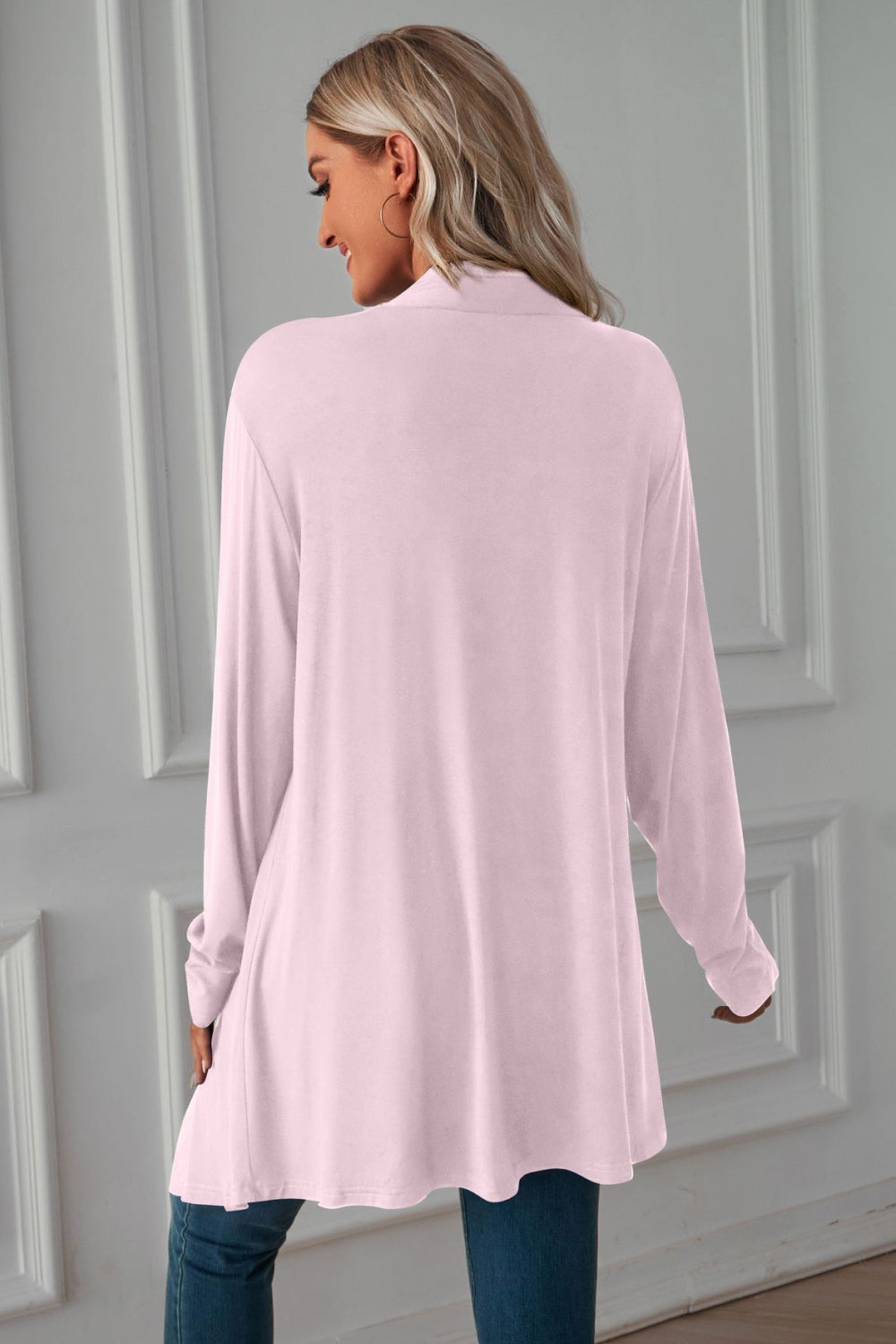 Open Front Long Sleeve Cardigan