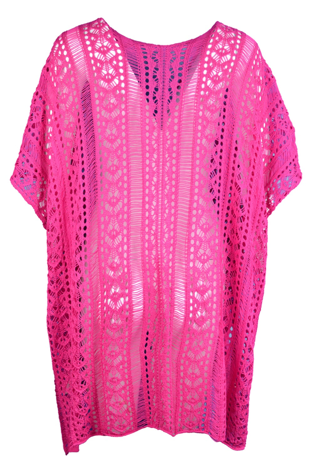 Cutout V-Neck Cover-Up with Tassel