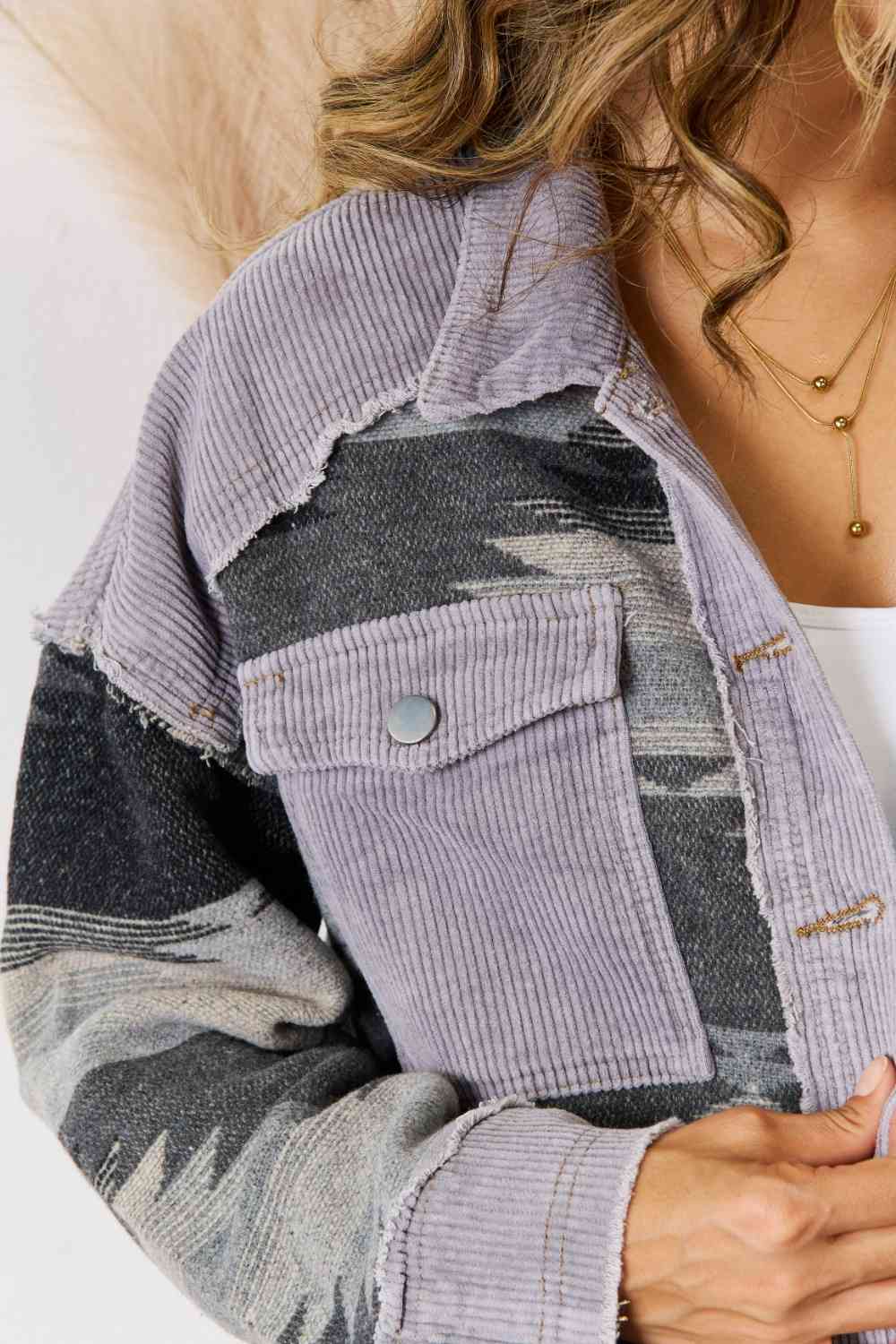 Westen Geometric Raw Hem Yeehaw Jacket
